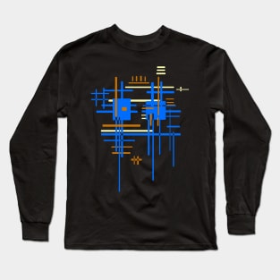 abstract minimal techno Long Sleeve T-Shirt